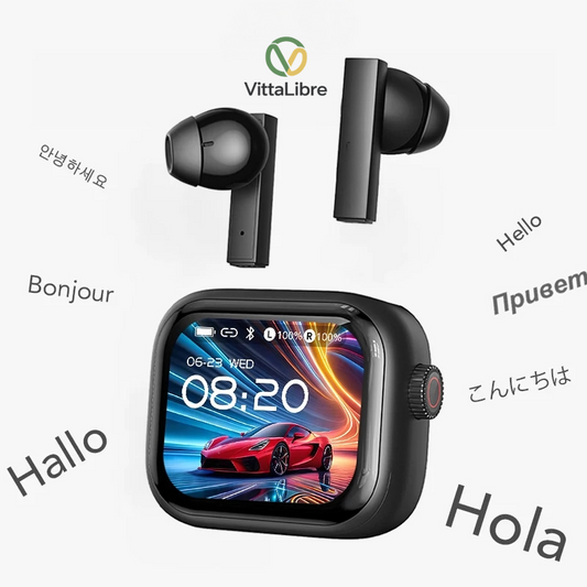 VittaSound Translate | Auriculares con Pantalla Táctil y Traductor